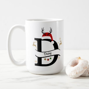 Weihnachts-Alphabet-Kollektion – Buchstabe D Desig Kaffeetasse