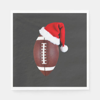 Weihnachts-American-Football-Ball-Santa-Hut (1) Serviette