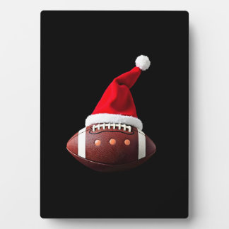 Weihnachts-American Football Ball Santa Hut (3) Fotoplatte