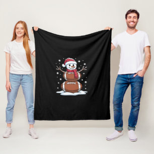 Weihnachts American Football Snowman Xmas Sport Fleecedecke