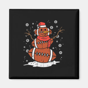 Weihnachts American Football Snowman Xmas Sport Mä Magnet