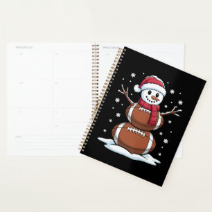 Weihnachts American Football Snowman Xmas Sport Planer