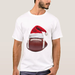 Weihnachts-Amerikanischer-Fußball-Ball-Santa-Hut ( T-Shirt
