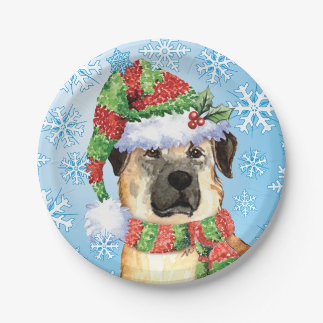 Weihnachts Anatolian Shepherd Paper Teller (Vorderseite)