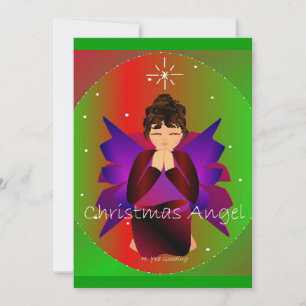 Weihnachts Angel Baby Girl Prachen Einladung