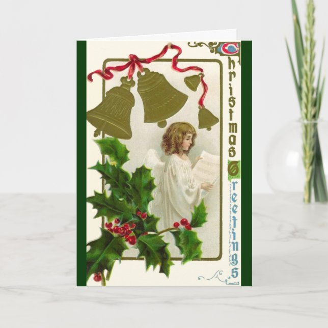Weihnachts-Angel-Karte Feiertagskarte (Vorderseite)
