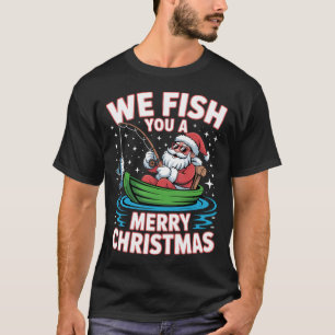Weihnachts-Angler-Elf Xmas Familie T-Shirt