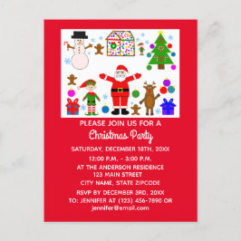 Weihnachts-Ansammlung #1 Einladung Postkarte