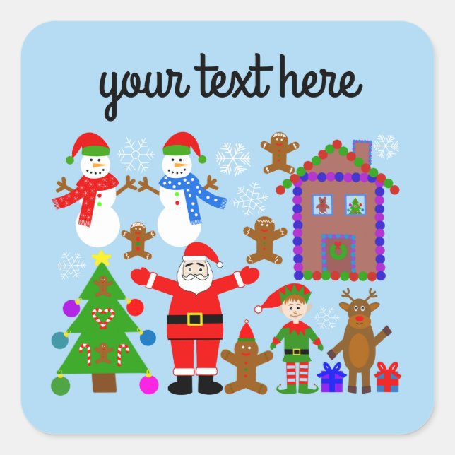 Weihnachts-Ansammlung #2 Stickers (Vorderseite)