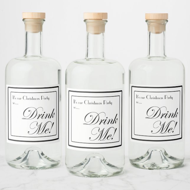 Weihnachts-Apotheker Stil trinken Sie mich! Flasch Alkoholflaschenetikett (Flaschen)