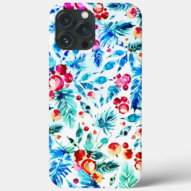 Weihnachts-Aquarelldesign Case-Mate iPhone Case (Rückseite)