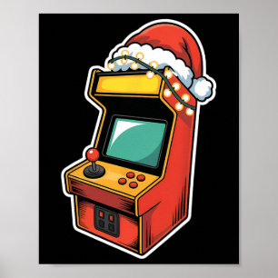 Weihnachts-Arcade Gamer Festlicher Urlaub Weihnach Poster