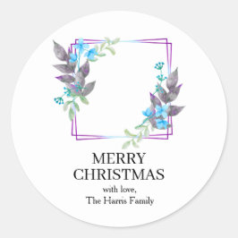 Weihnachts-Aufkleber-Rolle mit individuellem Text Runder Aufkleber