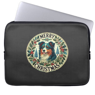 Weihnachts-Australian-Shepherd Laptopschutzhülle