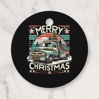 Weihnachts Auto Abschleppen Frohe Weihnachten 1950 Geschenkanhänger