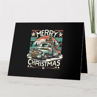 Weihnachts Auto Abschleppen Frohe Weihnachten 1950 Karte