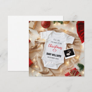 Weihnachts-Baby-Ankündigung Social Media Einladung