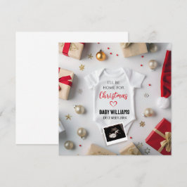 Weihnachts-Baby-Ankündigung Social Media Einladung