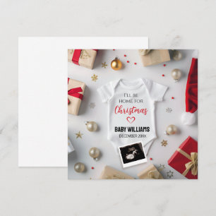 Weihnachts-Baby-Ankündigung Social Media Einladung