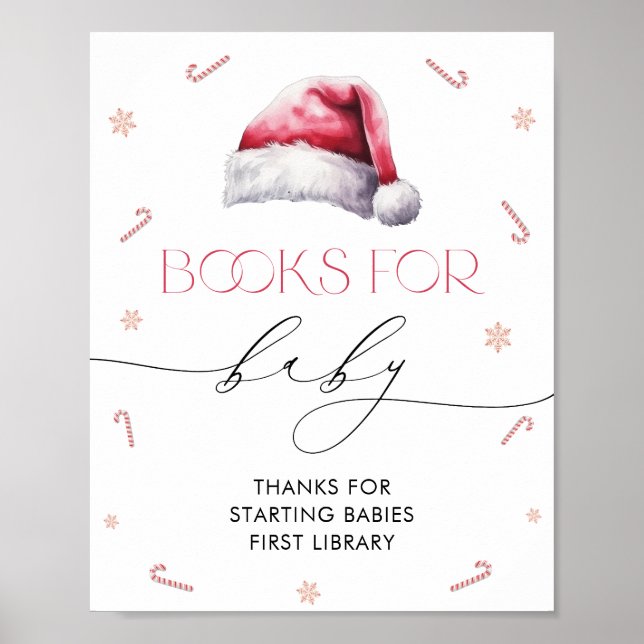 Weihnachts-Baby-Babyduschbücher für Baby Poster (Vorne)