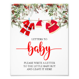 Weihnachts-Baby-Duschbriefe zum Baby-Zeichen Fotodruck
