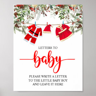 Weihnachts-Baby-Duschbriefe zum Baby-Zeichen Poster