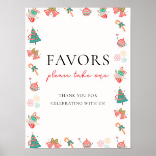 Weihnachts-Baby-Dusche Favorit-Zeichen Poster