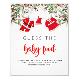 Weihnachts-Baby-Dusche Raten Sie das Baby-Food-Zei Fotodruck