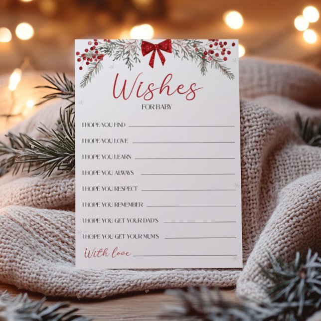 Weihnachts-Baby-Dusche wünscht Babykarte Einladung (Von Creator hochgeladen)