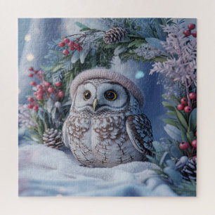 Weihnachts-Baby-Eule-Puzzle