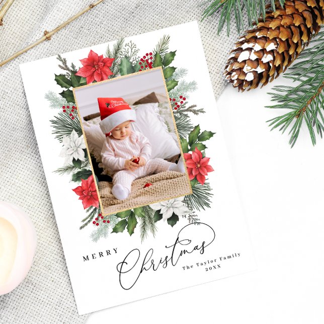 Weihnachts-Baby-Foto Frame-Weihnachtskarte Einladung (Von Creator hochgeladen)