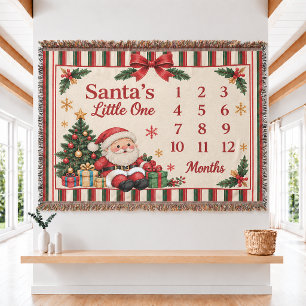 Weihnachts-Baby-Meilenstein-Gewebe-Wurfdecke Decke