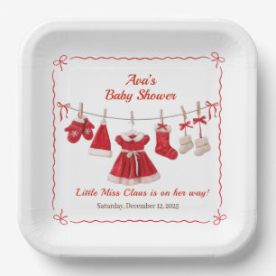 Weihnachts-Baby-Party Weihnachtsmann-Kleidung Ro Pappteller