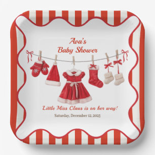 Weihnachts-Baby-Party Weihnachtsmann-Kleidung Ro Pappteller