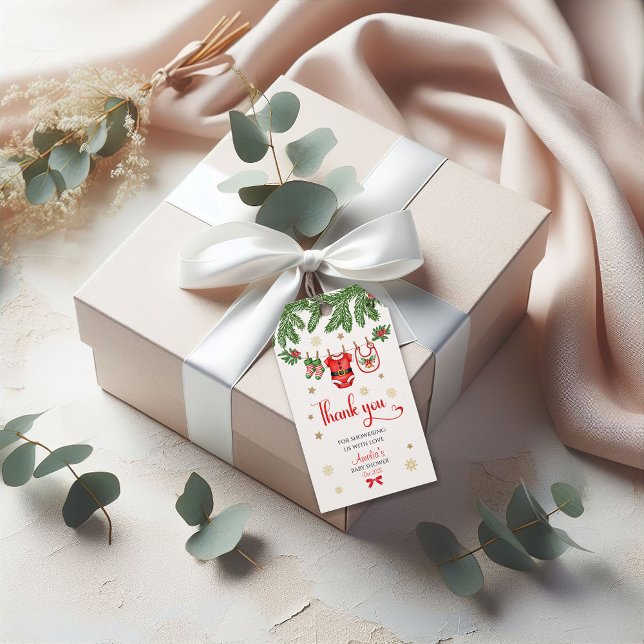 Weihnachts-Baby-Shower-Geschenk-Anhänger Santa Bab Geschenkanhänger (Von Creator hochgeladen)