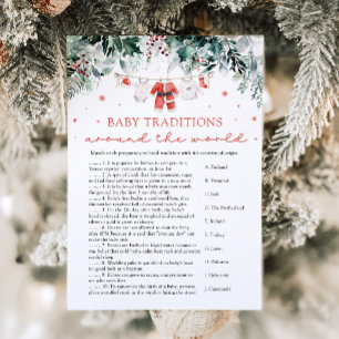 Weihnachts-Baby-Traditionen rund um das Weltspiel Einladung