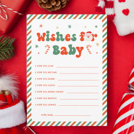 Weihnachts-Babydusche Wünsche für Babykarte Einladung