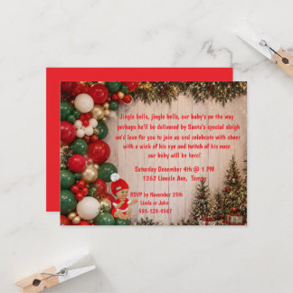 Weihnachts-Babyparty-Digital-Download Einladung
