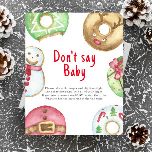 Weihnachts-Babyparty Sag nicht Baby Poster