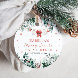 Weihnachts-Babysachen Fröhliche kleine Babyparty Geschenkanhänger