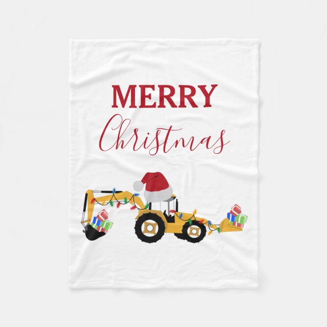 Weihnachts-Backhofsbauwagen Fleecedecke (Vorderseite)