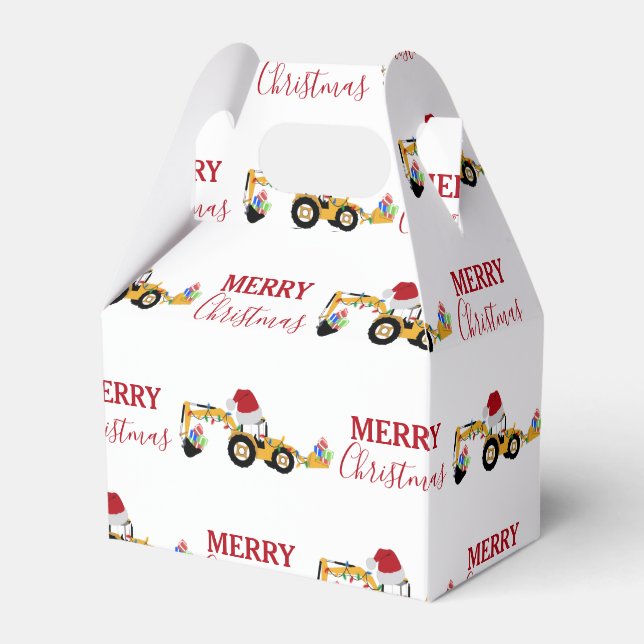 Weihnachts-Backhofsbauwagen Geschenkschachtel (Vorderseite)