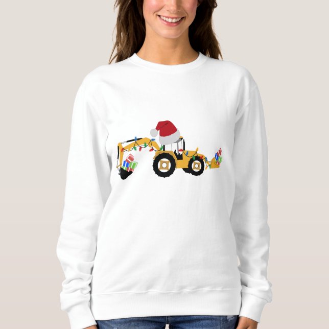 Weihnachts-Backhofsbauwagen Sweatshirt (Vorderseite)