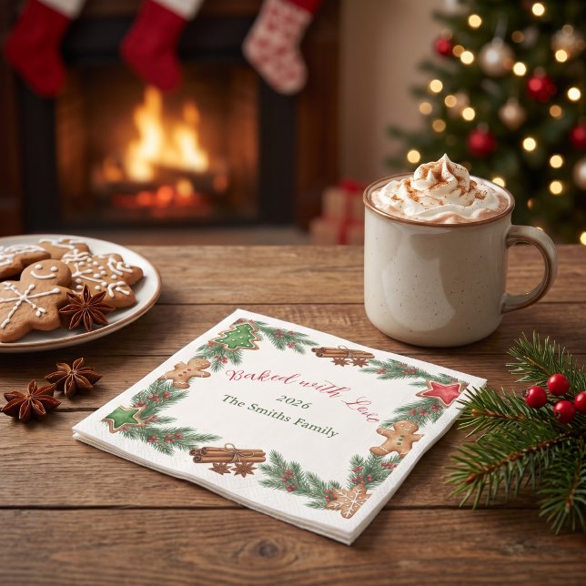 Weihnachts-Backparty Holiday Cookie Exchange Serviette (Von Creator hochgeladen)