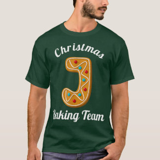 Weihnachts Backteam Letter J Holiday Matching Fa T-Shirt