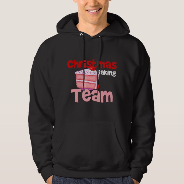 Weihnachts Backteam Mutter Kinder Vater Hoodie (Vorderseite)