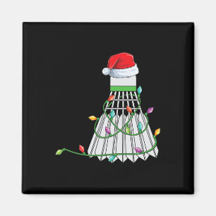 Weihnachts-Badminton-Geschenk-Weihnachtsmannmütze Magnet