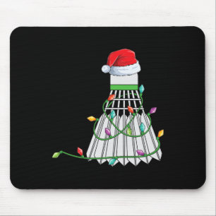 Weihnachts-Badminton-Geschenk-Weihnachtsmannmütze Mousepad