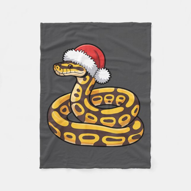 Weihnachts-Ball-Python-Hässlicher-Weihnachts-Pullo Fleecedecke (Vorderseite)