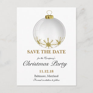 Weihnachts-Ball-Star-Party Save the Date Ankündigungspostkarte